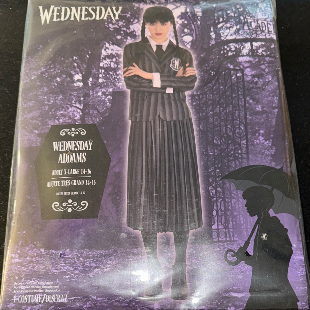 Adult Wednesday Addams Costume - Black